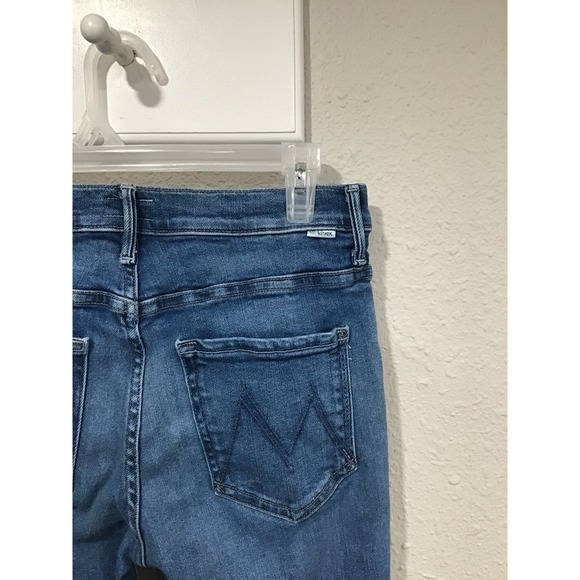 MOTHER Insider Crop Step Fray Jeans 29 Different Strokes High Rise Raw Hem Jeans - Picture 9 of 13